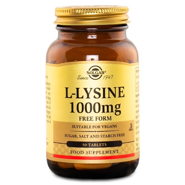 Solgar L-Lysine 1000 mg, 50 tabl billede