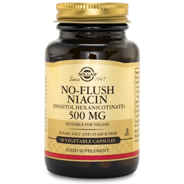 No-Flush Niacin, 500 mg - 50 kapsler