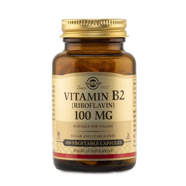 Solgar Vitamin B2 100mg, 100 kapsler billede