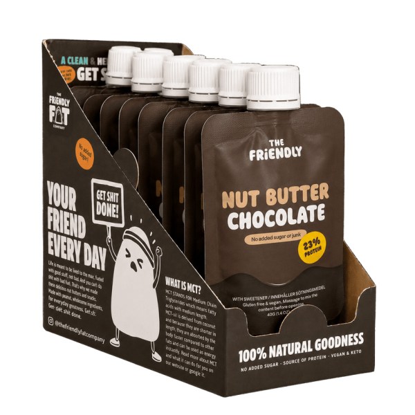 The Friendly Fat Company Fat-Pack Nutbutter, Chocolate, 12-pak