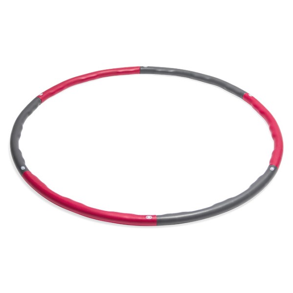 Virtufit Hula Hoop, 1,2 kg, Rød/Grå