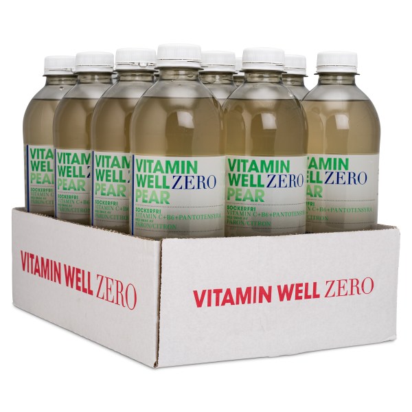 Vitamin Well Zero, Pear, 12-pak