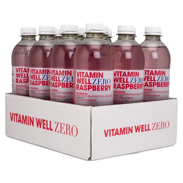 Vitamin Well Zero, Raspberry, 12-pak