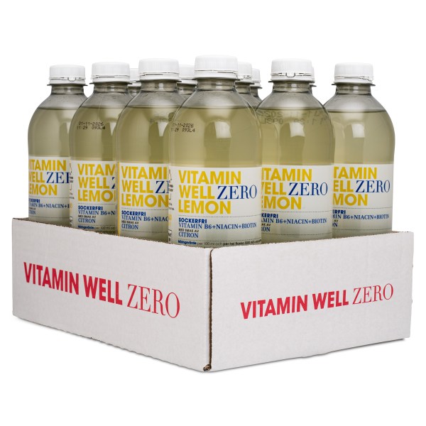 Vitamin Well Zero, Lemon, 12-pak