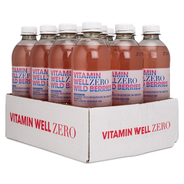 Vitamin Well Zero, Wild Berries, 12-pak