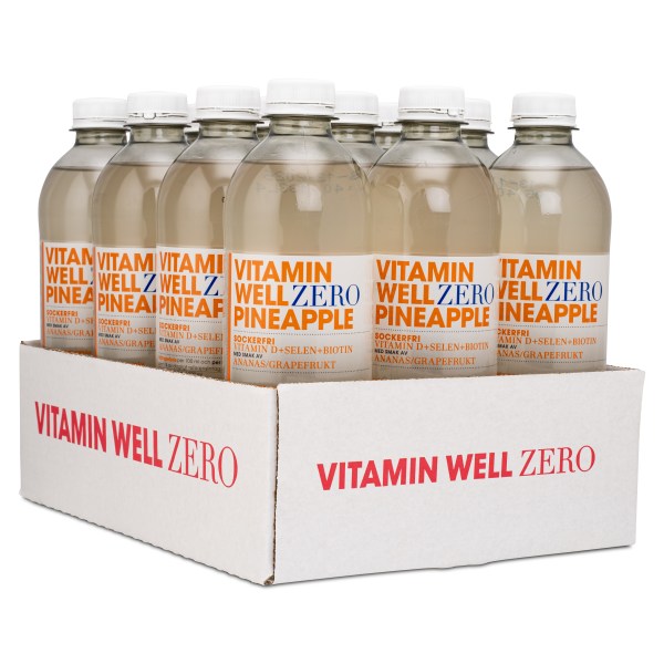 Vitamin Well Zero, Pineapple, 12-pak