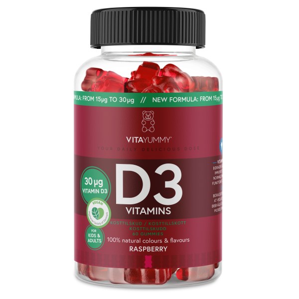 VitaYummy D3 Vitamins, Raspberry, 60 Gummies billede