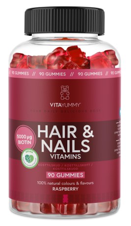 -localization-error-products-images-main-thumbnail- VitaYummy Hair & Nails, Raspberry, 90 Gummies