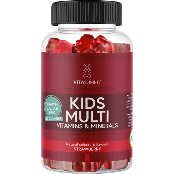 VitaYummy Kids Multi, Strawberry, 60 Gummies billede