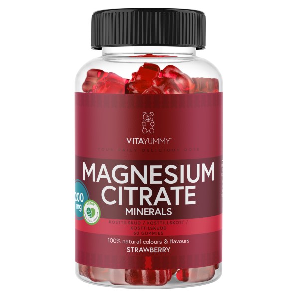 VitaYummy Magnesium Citrate, Strawberry, 60 Gummies