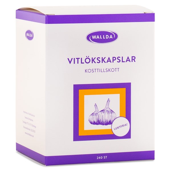 Wallda Hvidløgskapsler, 240 kapsler