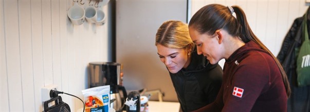 Proteinvafler med nutella-skum