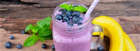 Bl�b�rsmoothie med protein