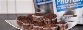 Proteinchokolademuffins med mandelfyld