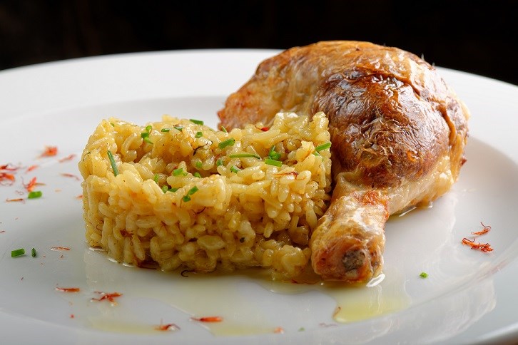 Saffransris med kylling