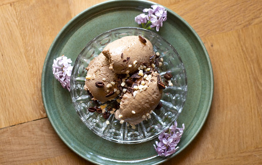 Proteinis med Proteinkaffe.