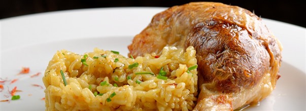 Saffransris med kylling