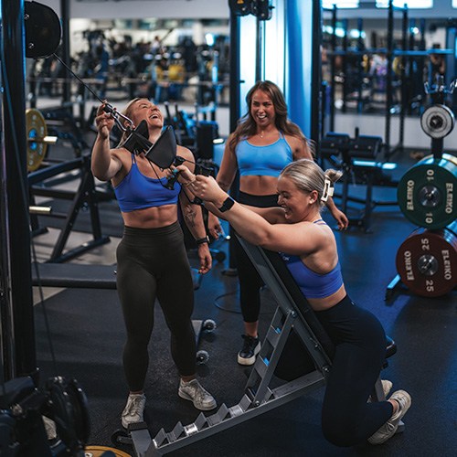 Svenskt Kosttillskotts logga p en byggnad mot en bl himmel.